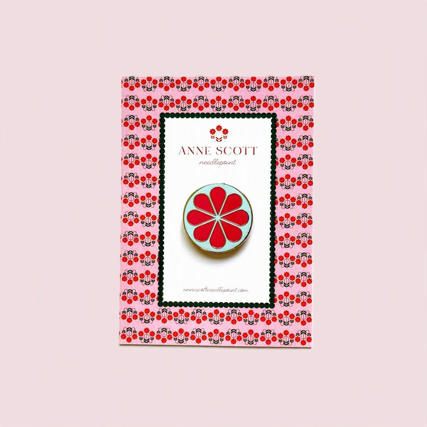 Blue & Pink Flower Needle Minder
