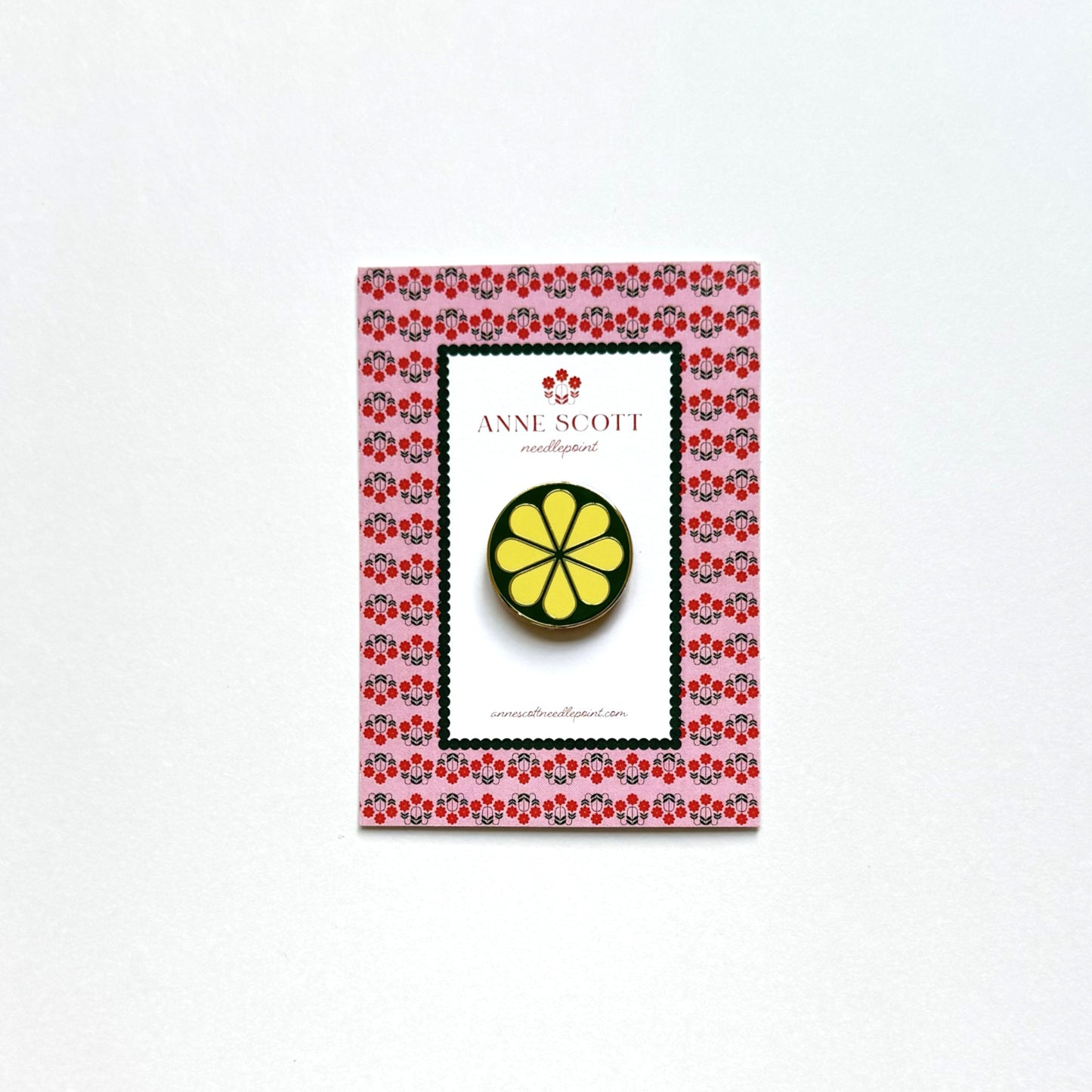 Green & Yellow Flower Needle Minder
