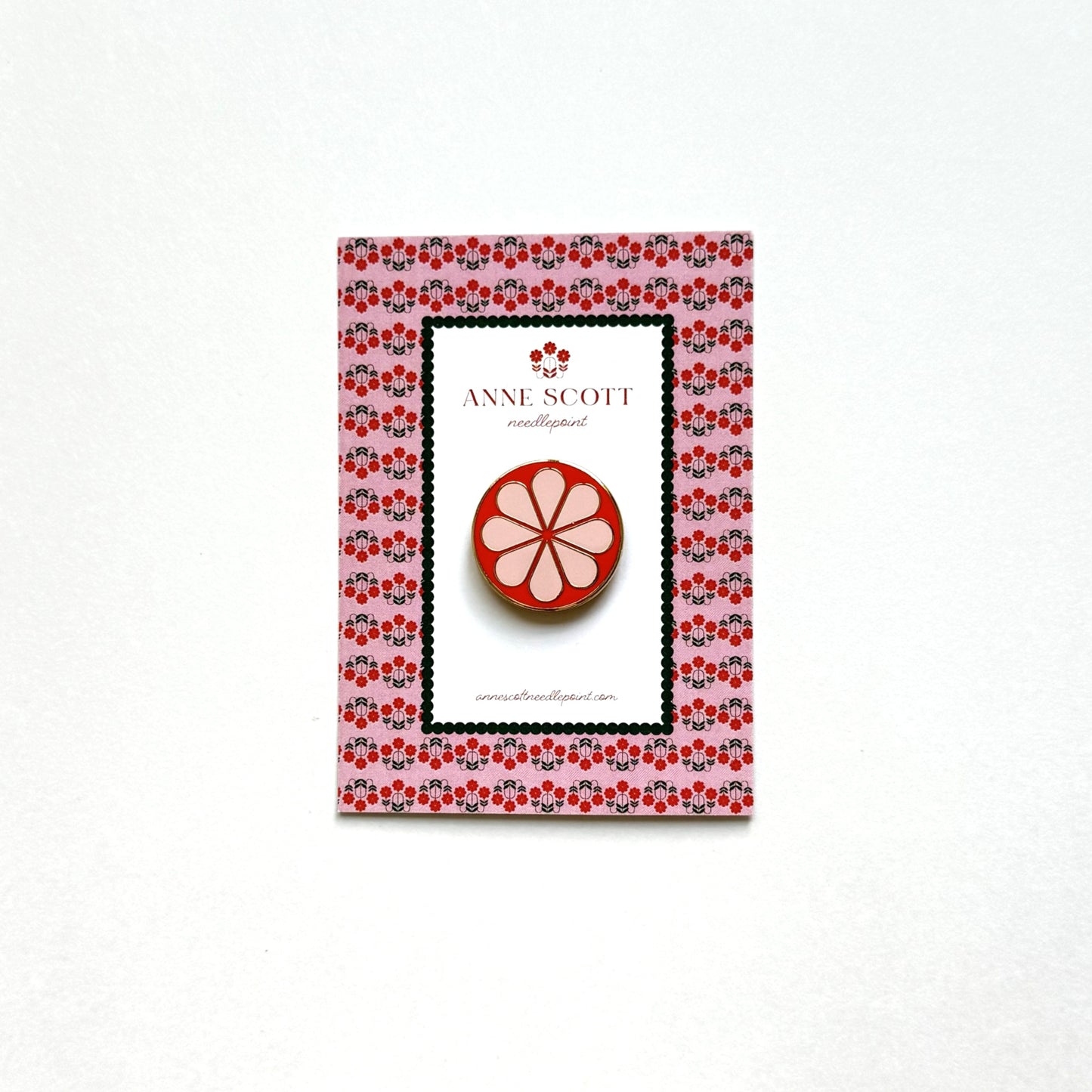 Orange & Pink Flower Needle Minder