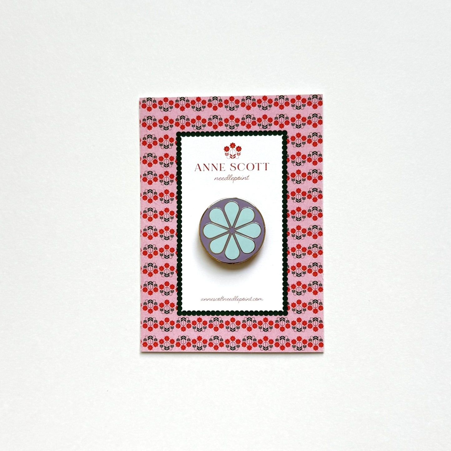 Purple & Blue Flower Needle Minder