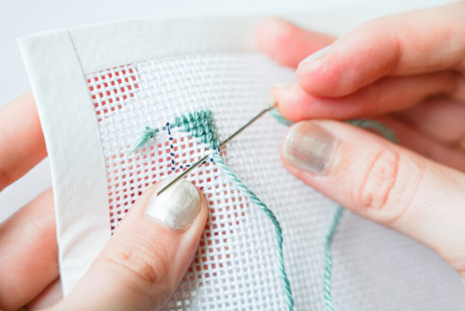 Scooping vs. Pulling Your Needle Through Canvas: Which Needlepoint Method Is Better?