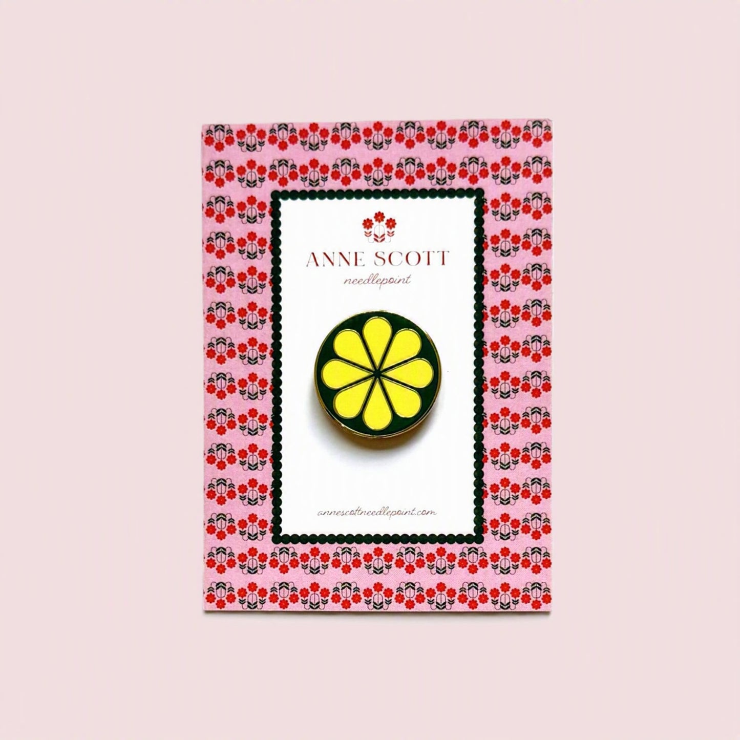 Green & Yellow Flower Needle Minder