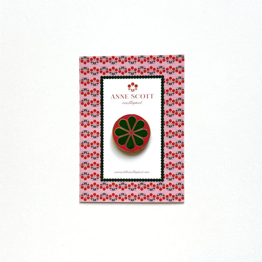 Pink & Green Flower Needle Minder