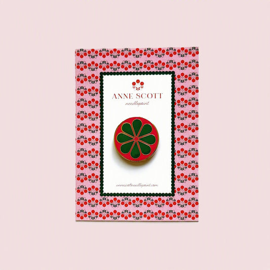 Pink & Green Flower Needle Minder