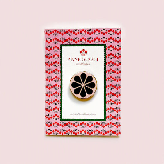 Pink & Ox Blood Flower Needle Minder