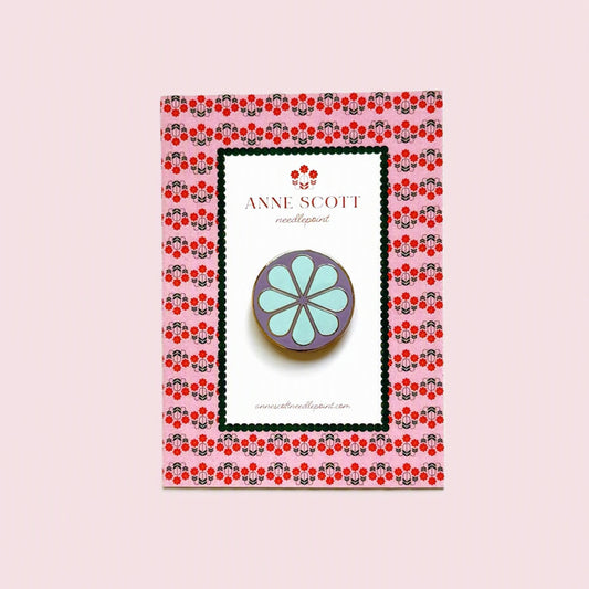 Purple & Blue Flower Needle Minder