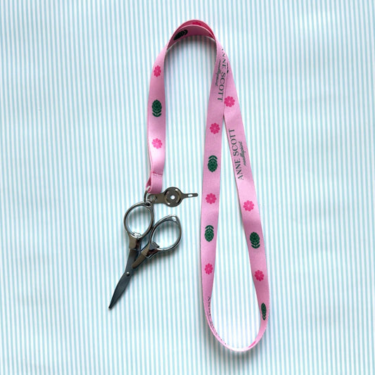 Artichoke & Flower Anne Scott Needlepoint Lanyard